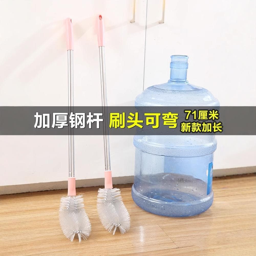 Pure bucket brush, oil bottle brush, plastic long-handled elbow, special cleaning brush for bucket washing, thickened water dispenser wholesale 3