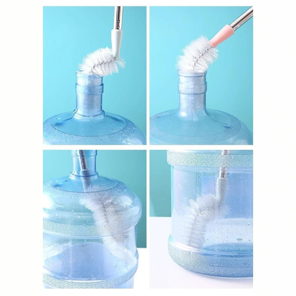 Pure bucket brush, oil bottle brush, plastic long-handled elbow, special cleaning brush for bucket washing, thickened water dispenser wholesale 4