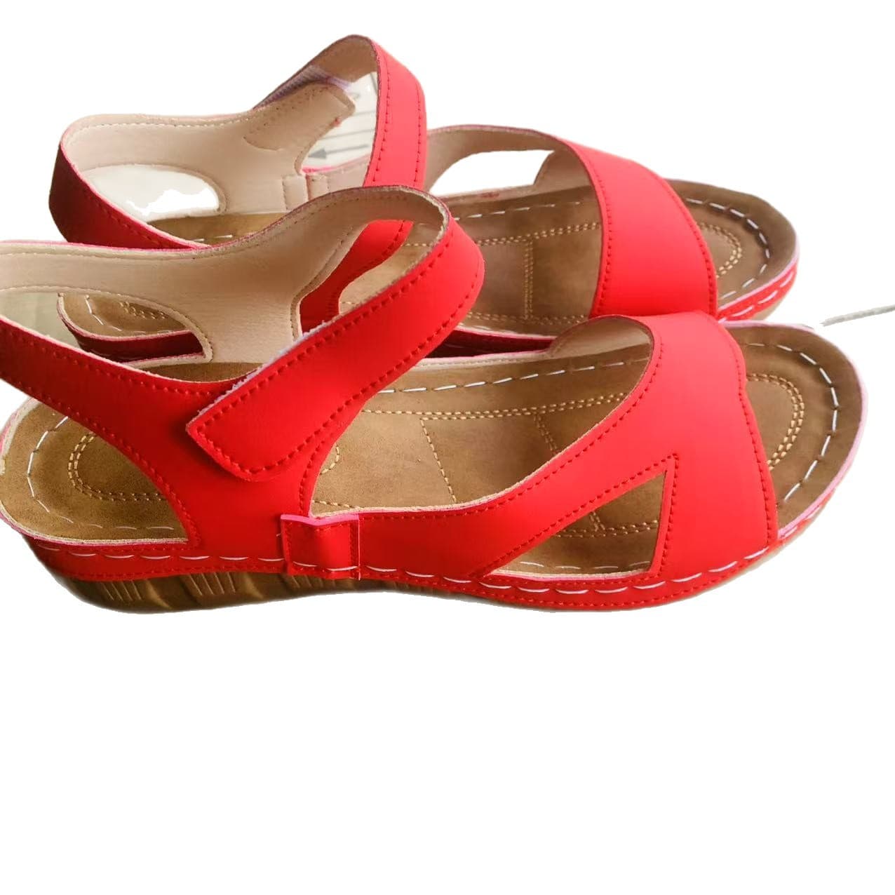 Foreign trade 2024 sandals new pattern thick sole fashion independent station large size super high heel women's shoes magic belt light 5