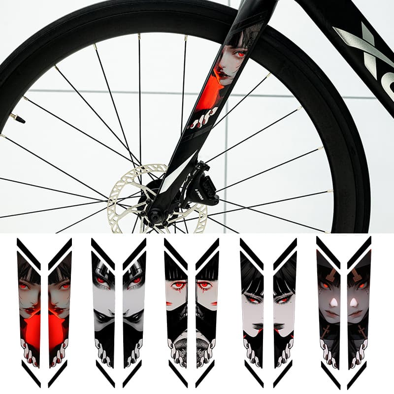 Road road bike, bike fork, retroreflective mountain modified waterproof sticker 2