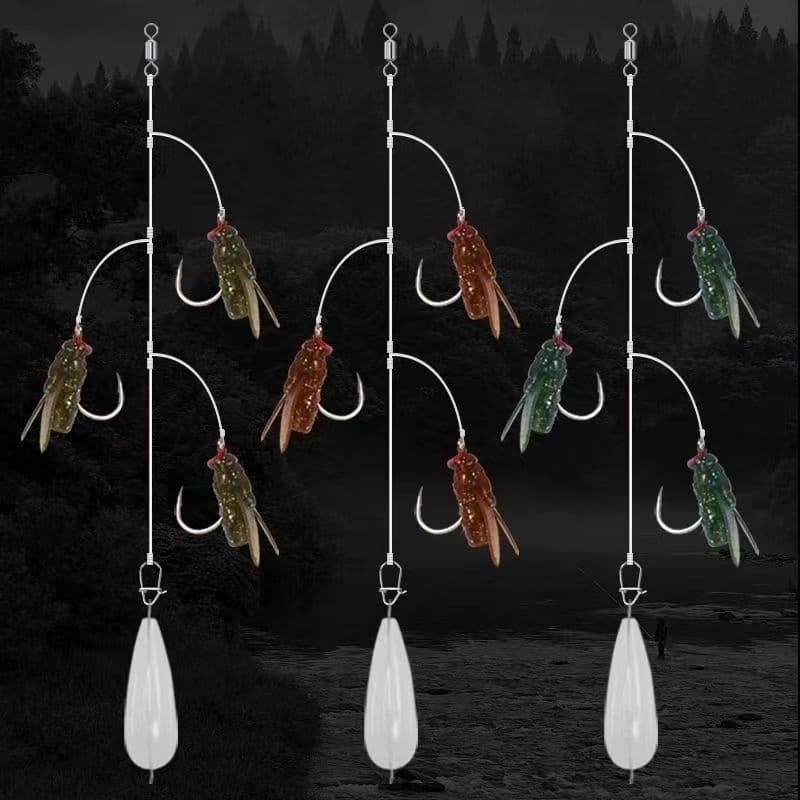 Tie the fly bait, string hook, soft bait, fly hook, poison, mosquito, poison fly fishing for horse mouth white strips, micro-objects, lure bait, simulated bait 4