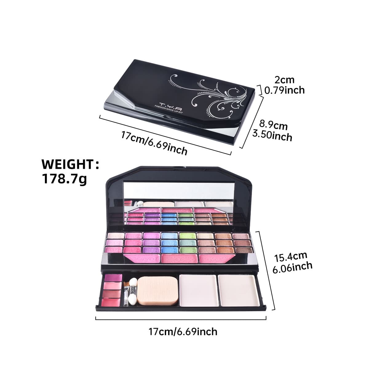 T.Y.A (Cross-border trading), makeup primer, mirror, set, eye shadow, face blush, 33 colors 5