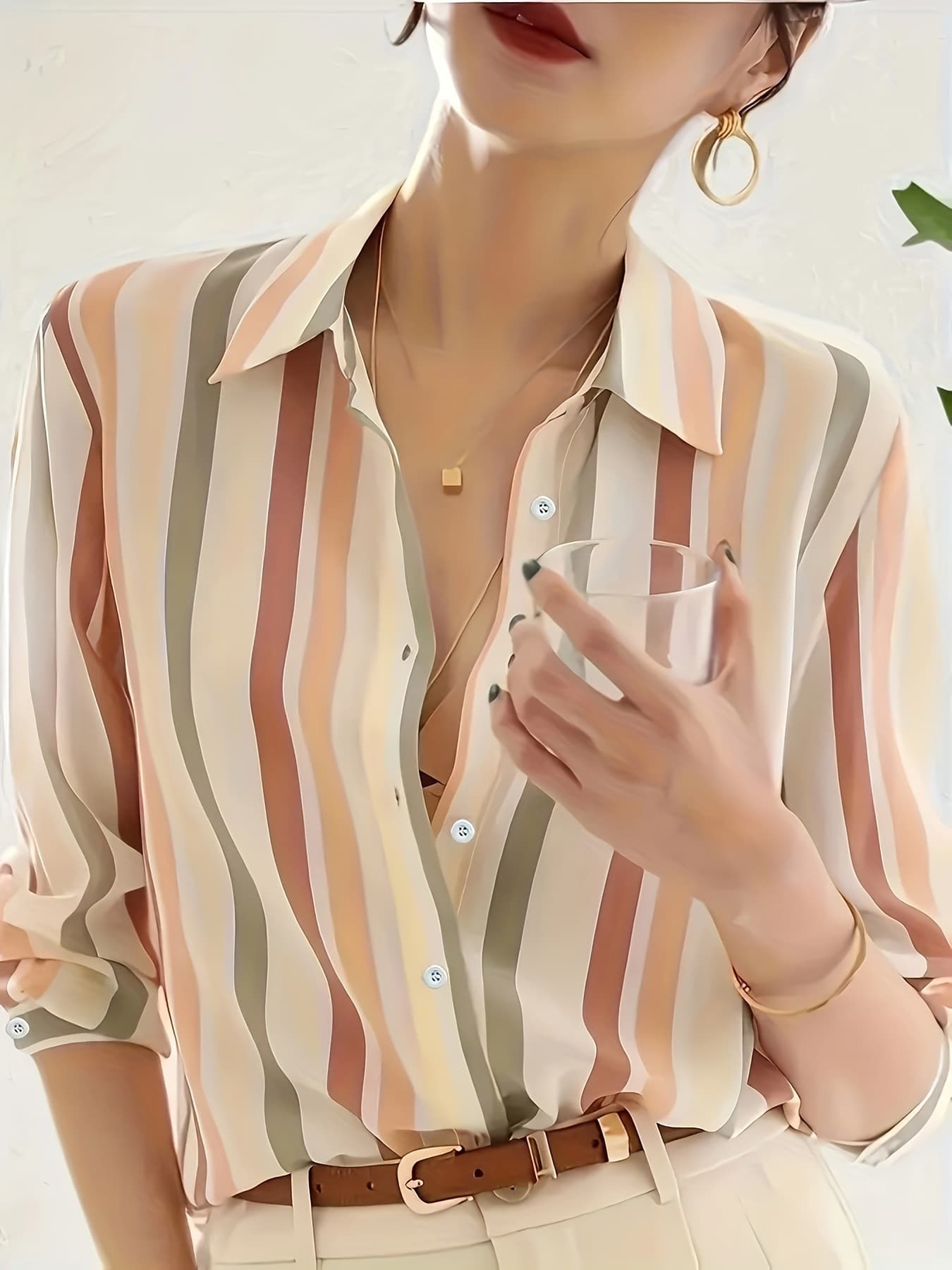 (Cross-border trading), summer retro shirt, loose fit, fitted 4