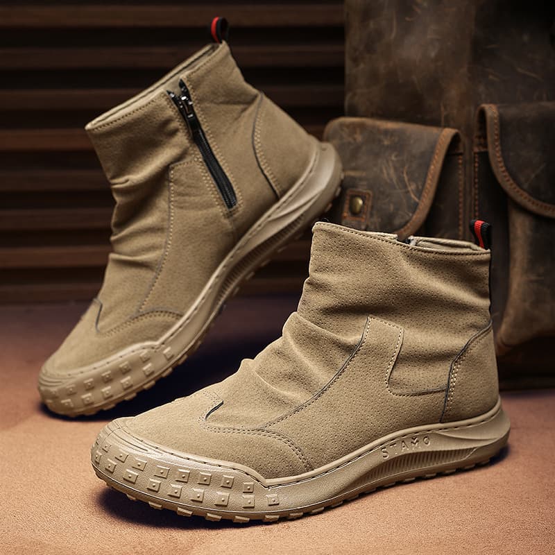 Martens, men's demi-season retro suede boots for leisure