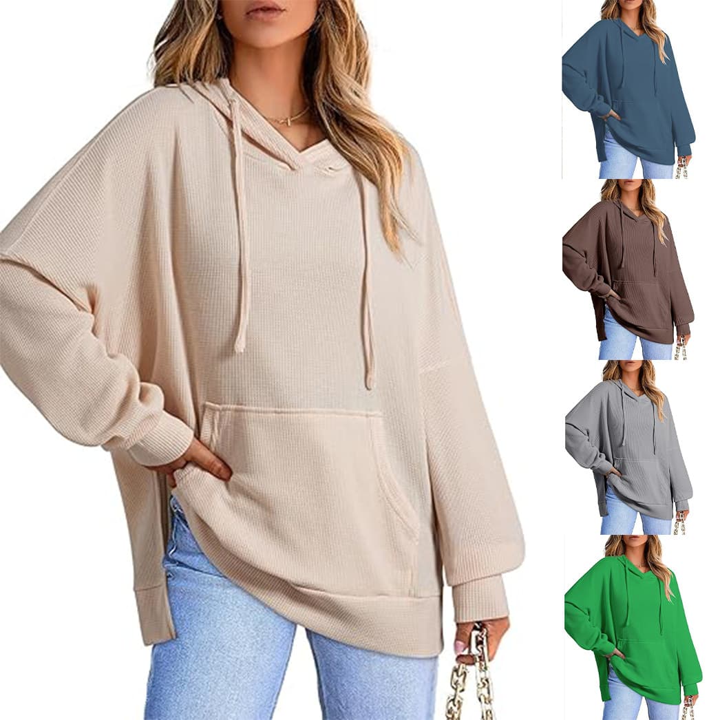 Demi-season knitted hoody, sports long-sleeve, Amazon 1