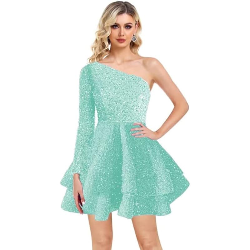 Shiny short sexy evening dress, graduation party 2