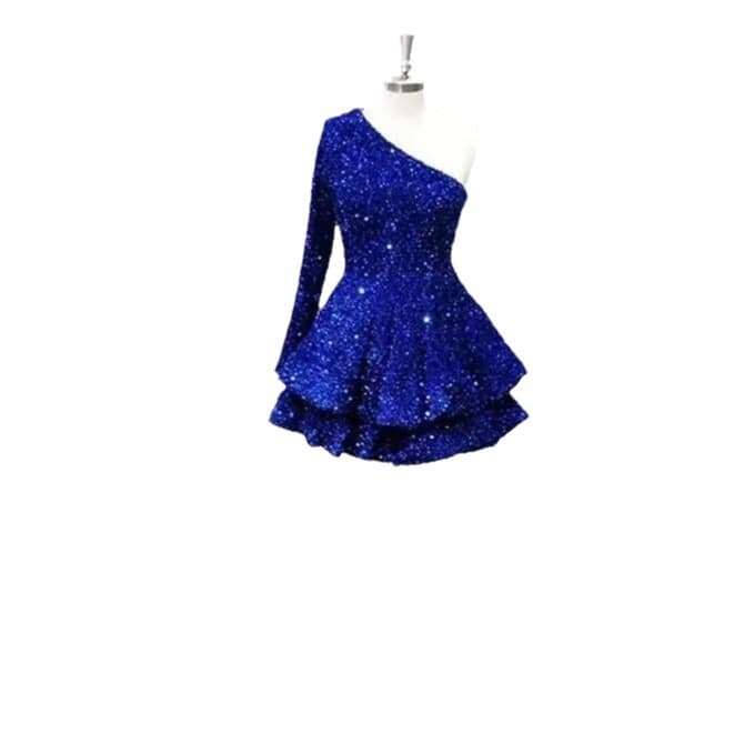 Shiny short sexy evening dress, graduation party 5