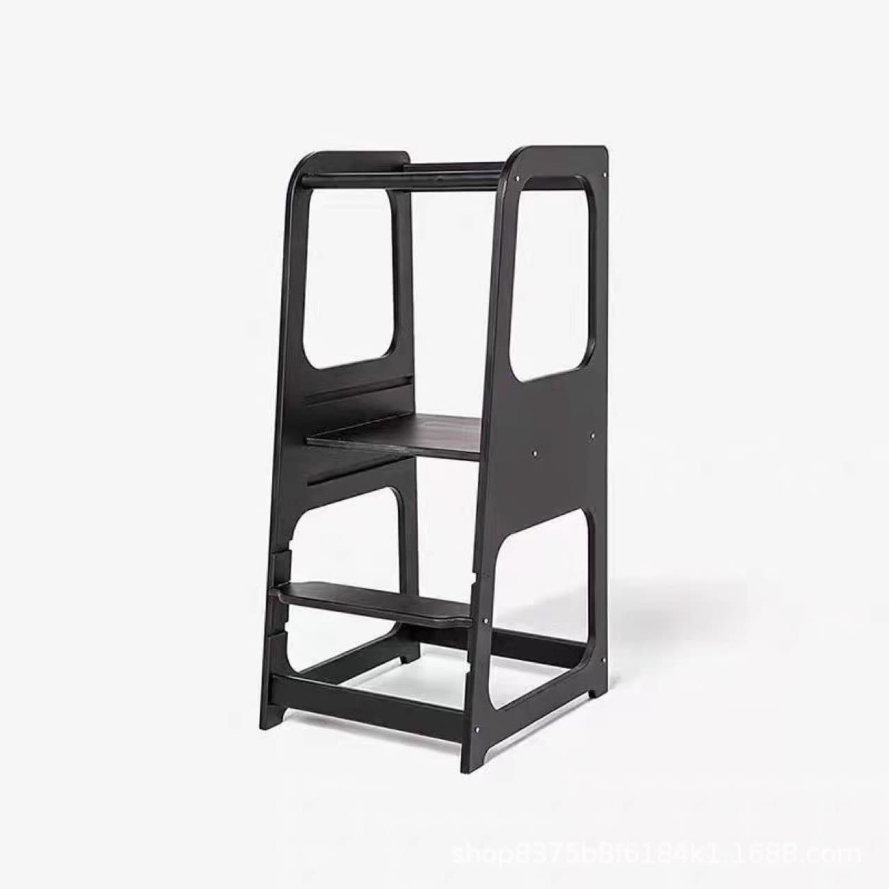 Children's wooden learning tower baby Montessori washstand foot stool children's armrest climbing stool solid wood hand washing steps 4