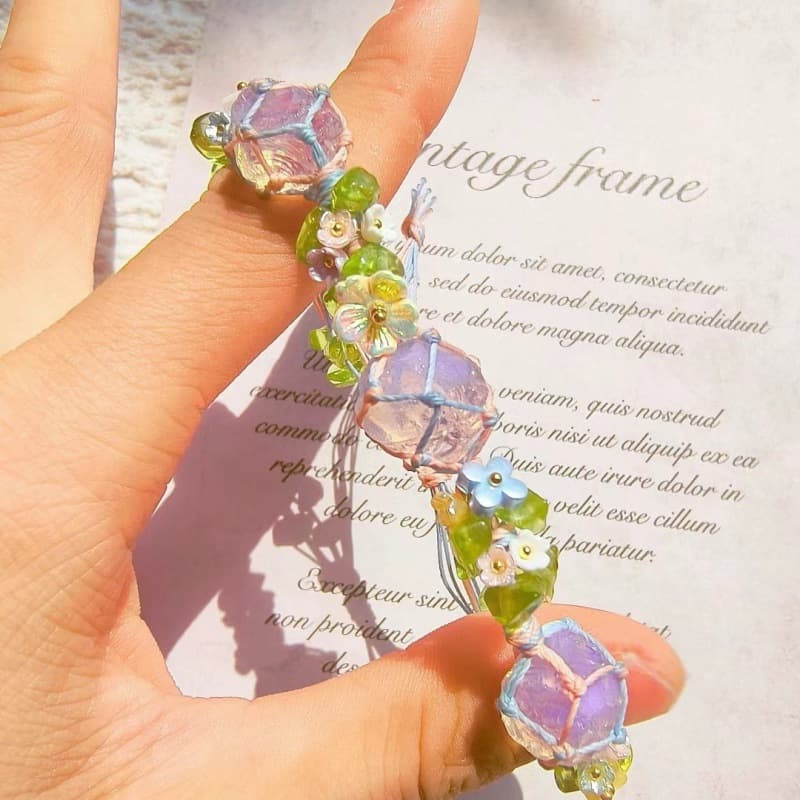 Woven natural water handmade, crystal, natural ore, bracelet 4