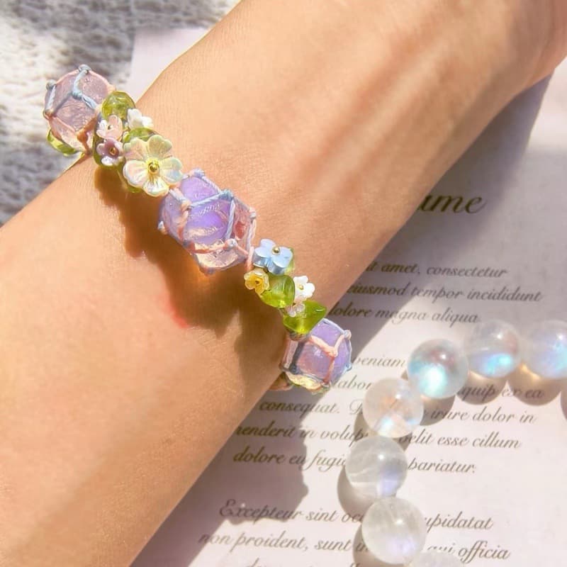 Woven natural water handmade, crystal, natural ore, bracelet 5