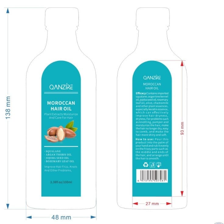 (Cross-border trading), hair oil, conditioner for curly hair, English 4