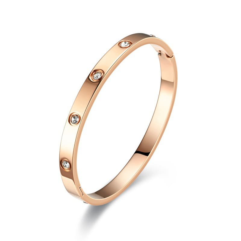 Fashionable bracelet, Korean style, diamond encrusted, simple and elegant design, internet celebrity 2