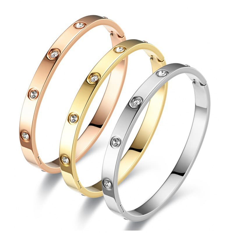 Fashionable bracelet, Korean style, diamond encrusted, simple and elegant design, internet celebrity 1