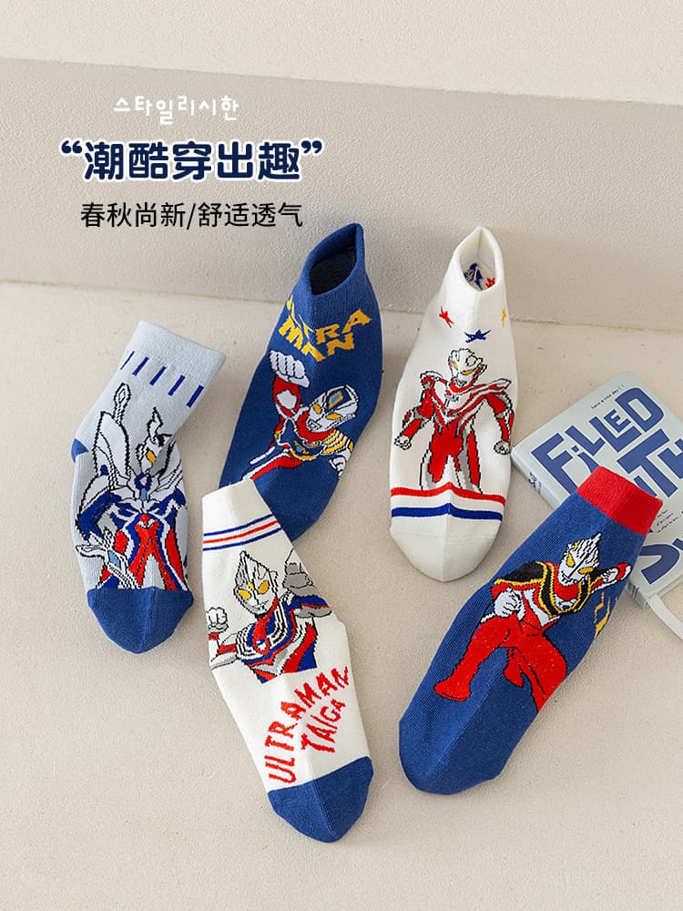 Cartoon cute children's demi-season trend knee socks for students for boys, mid-length 2