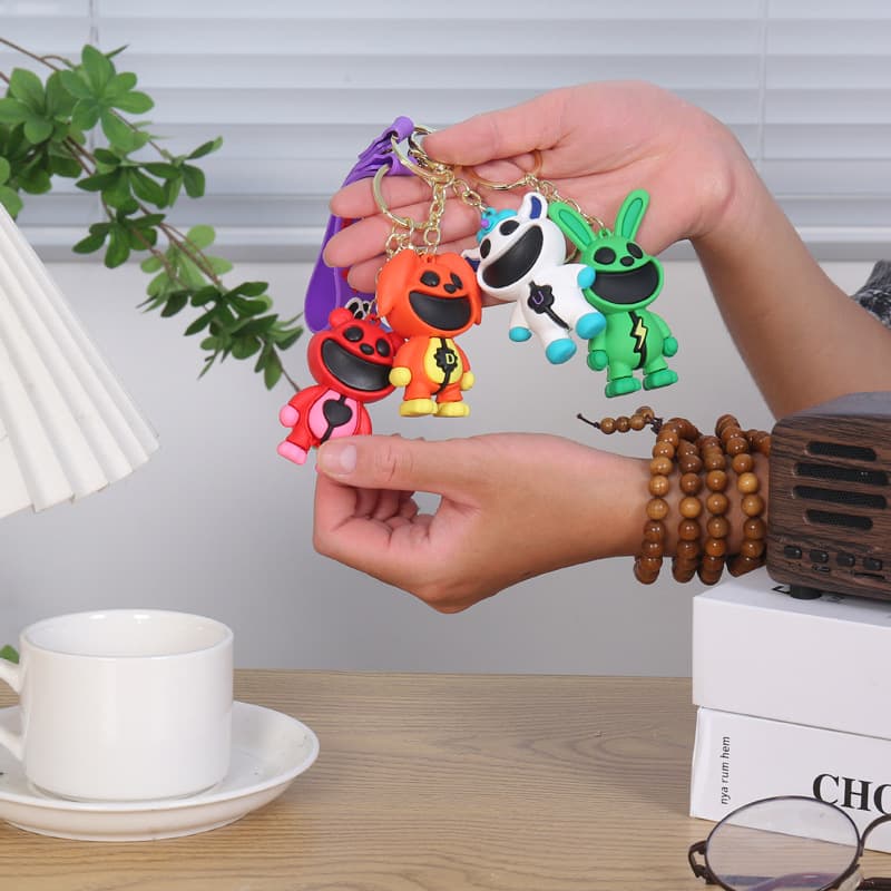 (Cross-border trading), (Wholesale), cartoon keychain PVC from soft rubber, car keys, chain, Birthday gift 2