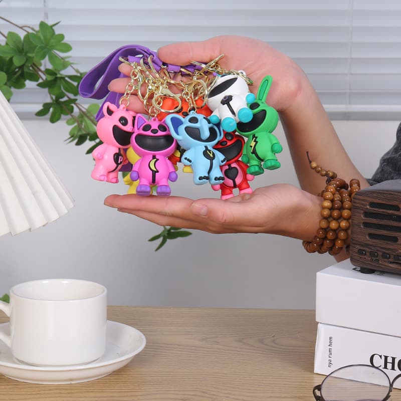 (Cross-border trading), (Wholesale), cartoon keychain PVC from soft rubber, car keys, chain, Birthday gift 3