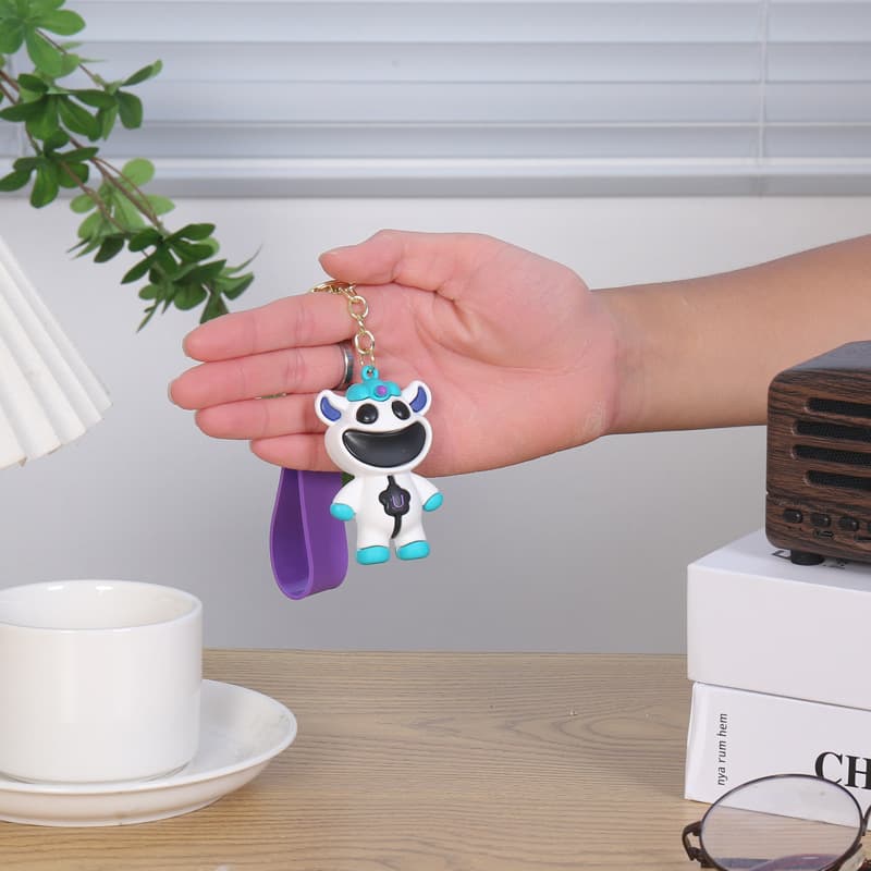 (Cross-border trading), (Wholesale), cartoon keychain PVC from soft rubber, car keys, chain, Birthday gift 4