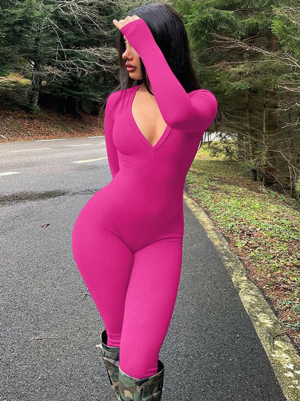 (Cross-border trading), (Wholesale), autumn fashionable solid color sports overall, Aliexpress, slim fit 3