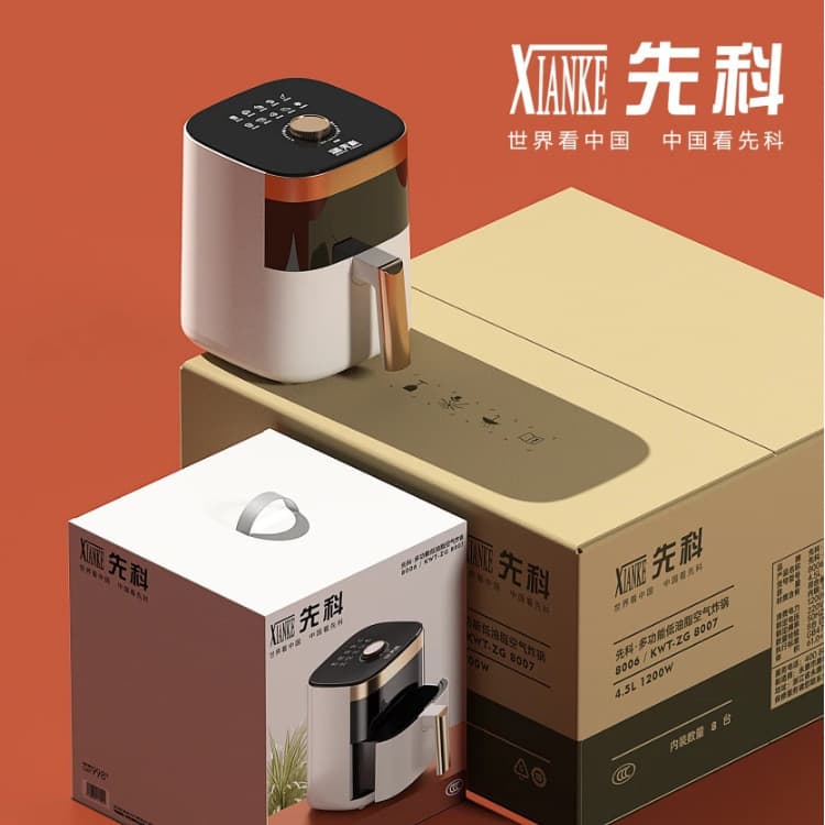 New air fried pot 6L home multi -function visual volatile oven fryer integrated fully automatic grilled fried potato bar machine gift 4