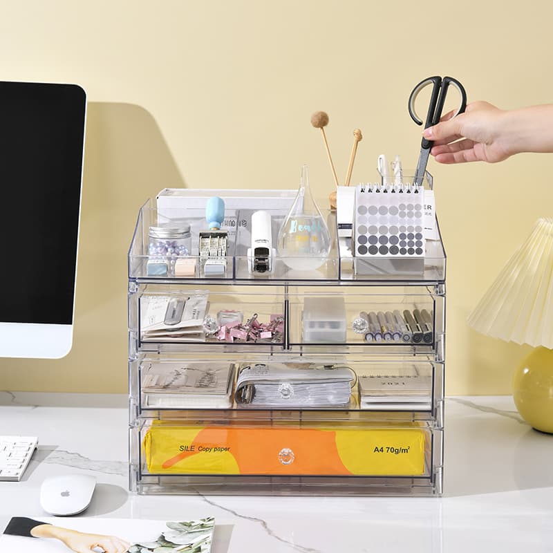 Makeup box, stationery, transparent storage box for office 4