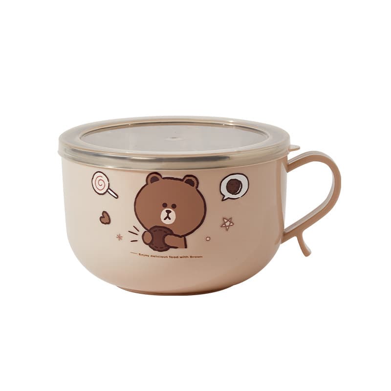 LINE FRIENDS Stainless Steel Ramen Bowl with Lid 5