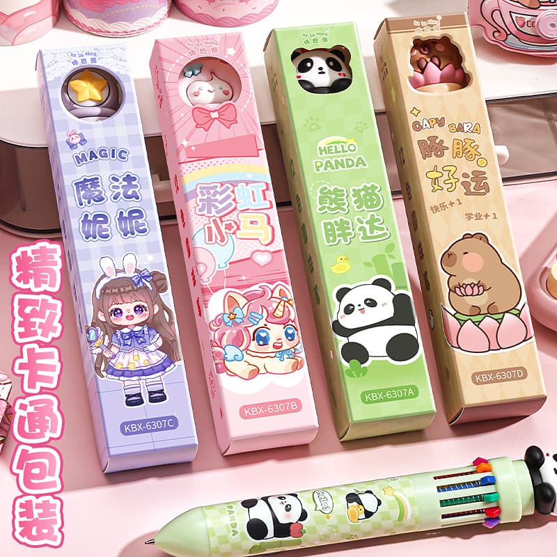 Multicoloured creative cartoon cute high quality brand ballpoint pen for students 4