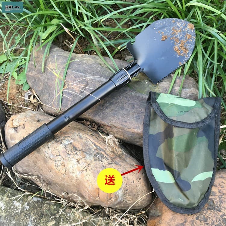 Outdoor Multi-Function Folding Army Shovel with Compass 3