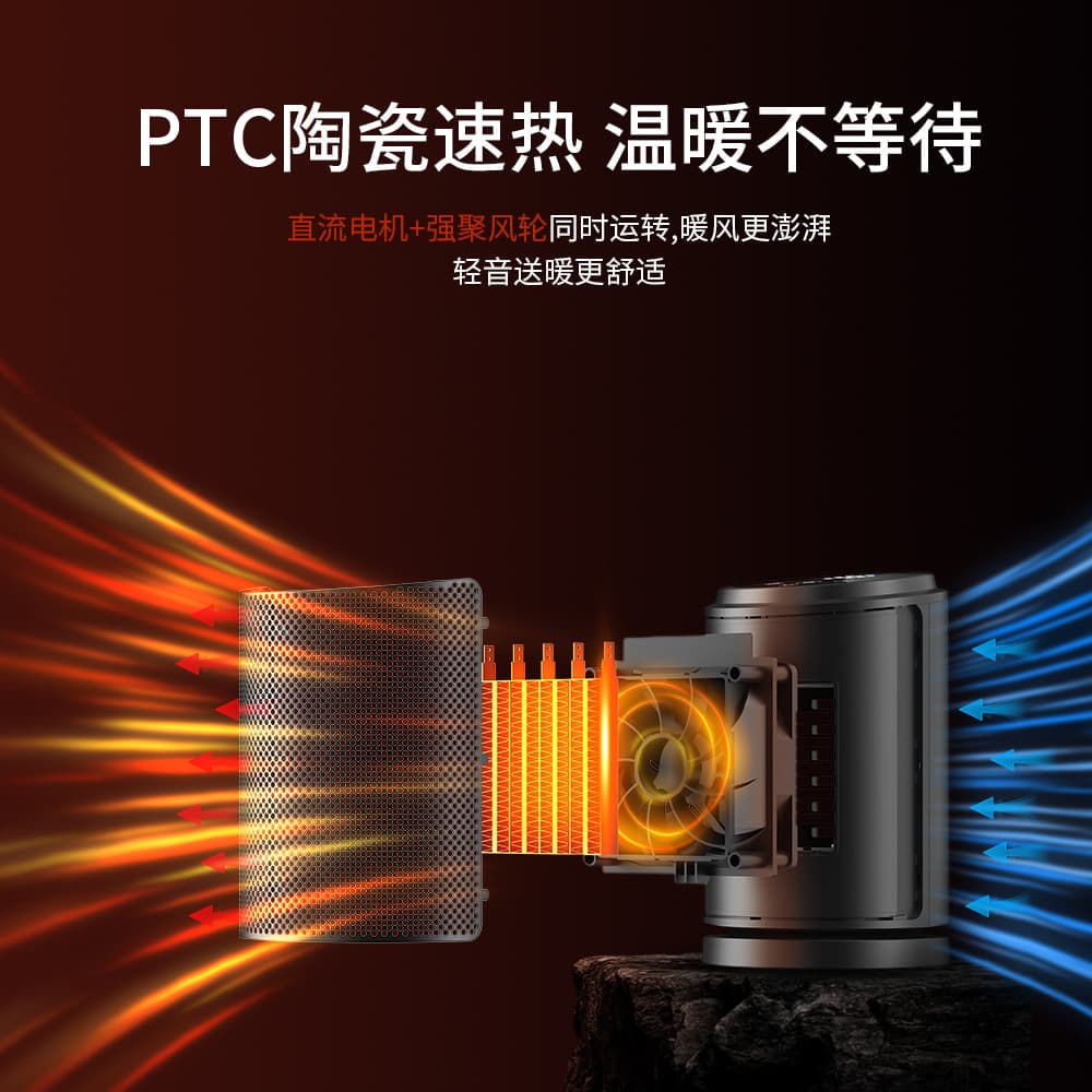 Private model cross-border heater new PTC fast heating home desktop small heater office vertical heater 3