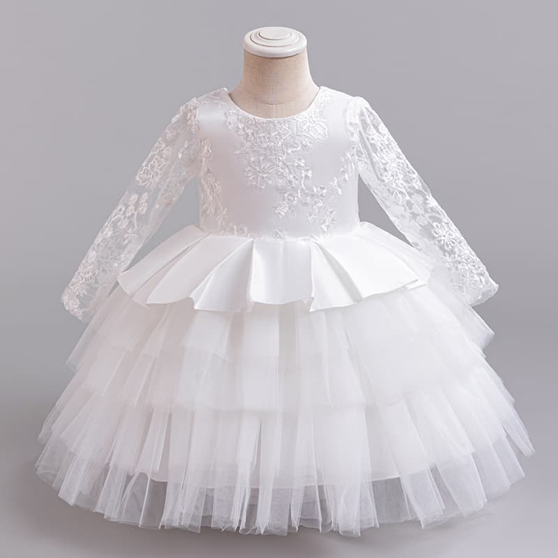 (Cross-border trading), long-sleeve, children's small princess costume, dress with bow, skirt 3
