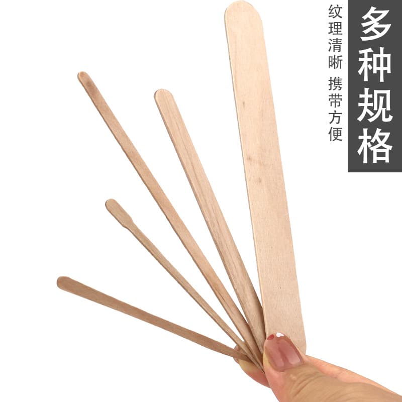 Beauty hair removal and care tools disposable wooden sticks 100 pieces bags of log hair removal wax coating tools wood chips 3