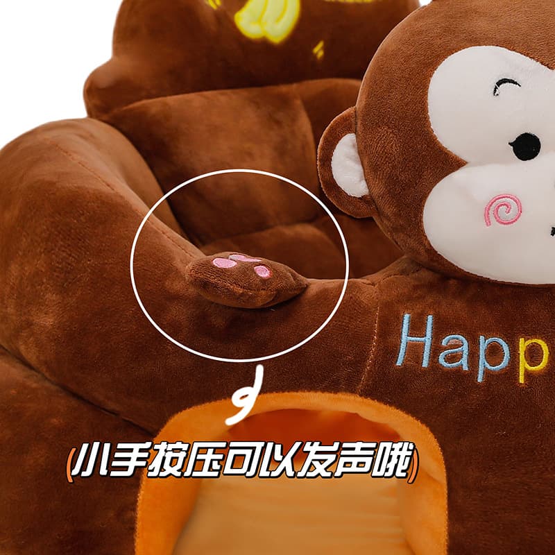 Children's cartoon sofa, plush hairpins, sponge chair for baby, new collection, fall protection 4
