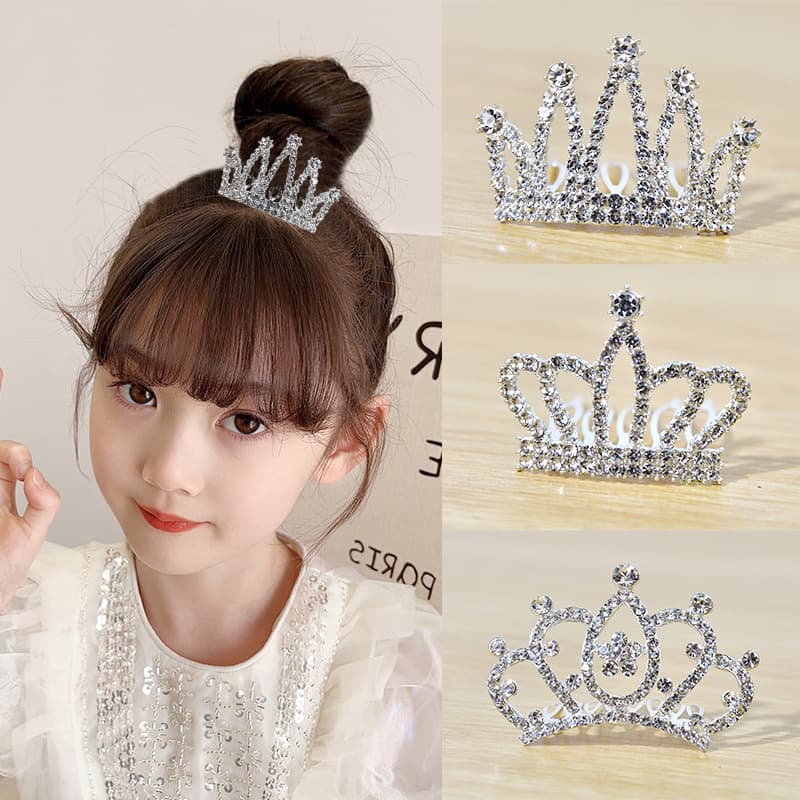 Children's tiara, hairpins pearl, hair accessory, high-quality style