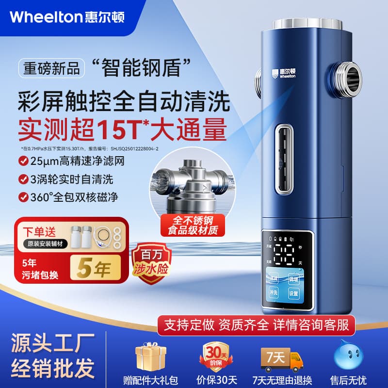 Wheelton pre-filter central water purifier household automatic whole-house water purifier backwash ultrafiltration machine 1