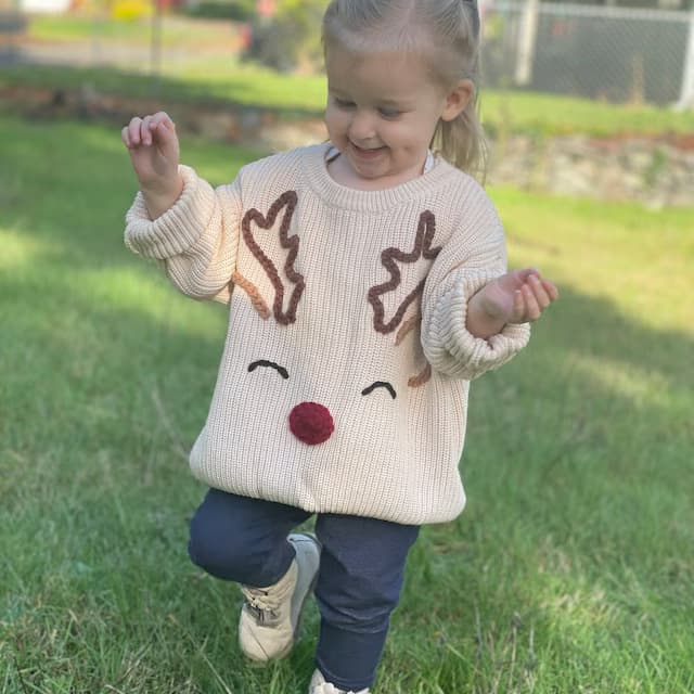 Handmade embroidery name Caixue Children's sweater, pure cotton babies embroidered, fed birthday ETSY DIY 4