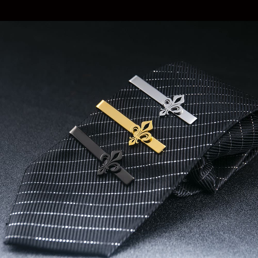 Men's tie stainless steel, accessory floral, suit 4