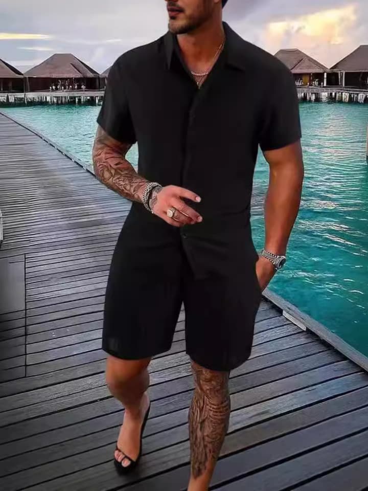 (Cross-border trading), summer beach shirt, trousers, 2023, European style, Aliexpress 3