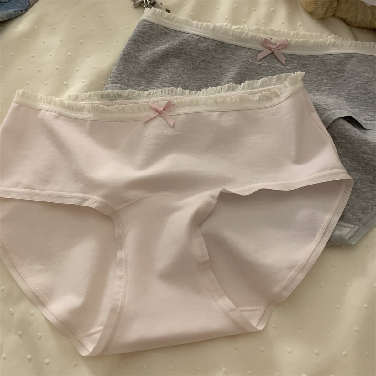 Long antibacterial cotton underwear, soft pants, mid rise 2