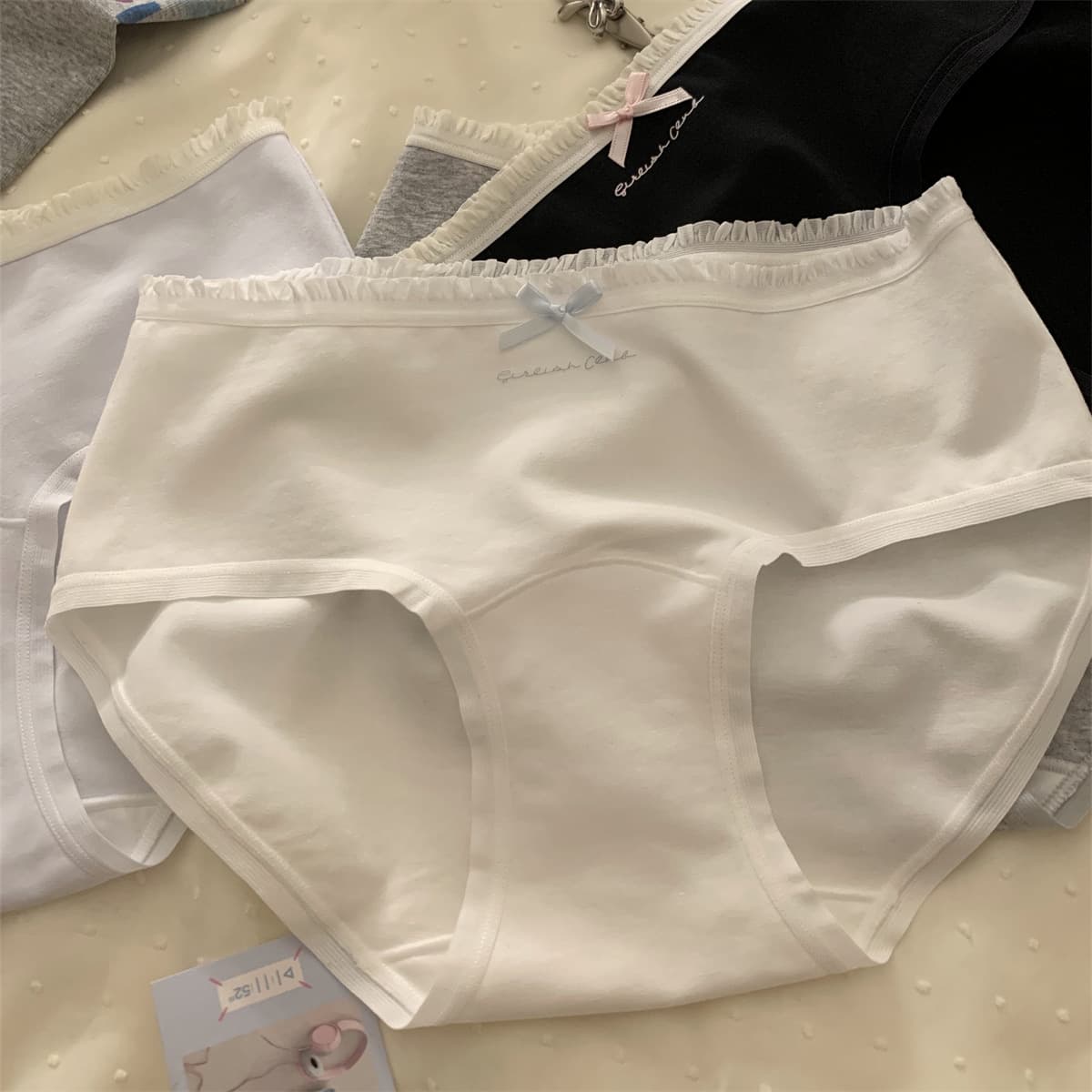 Long antibacterial cotton underwear, soft pants, mid rise 4