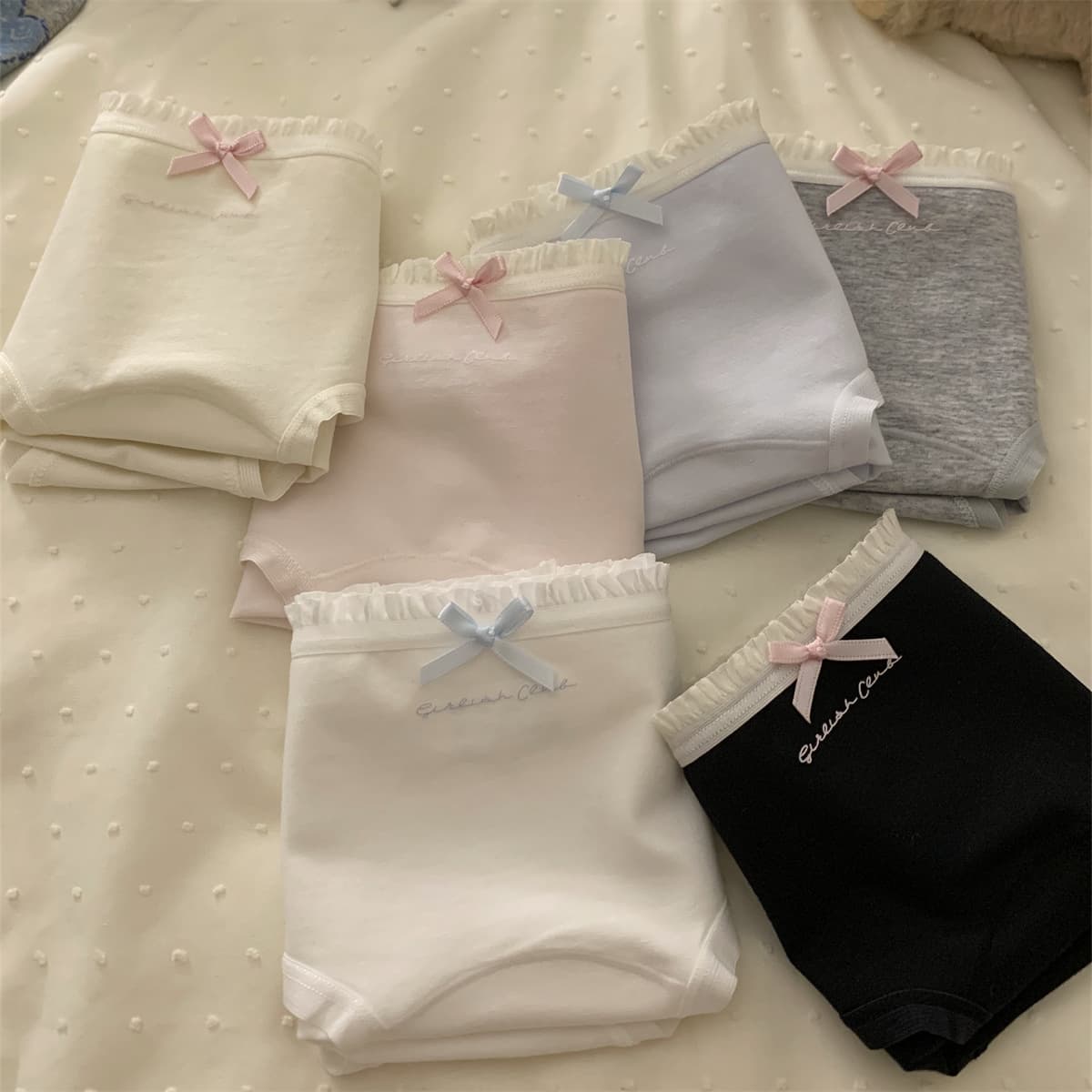 Long antibacterial cotton underwear, soft pants, mid rise