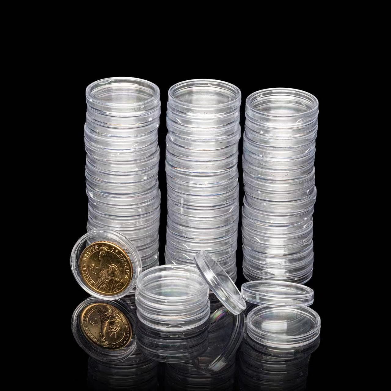 Protective coins, plastic silver coin, transparent medal 4