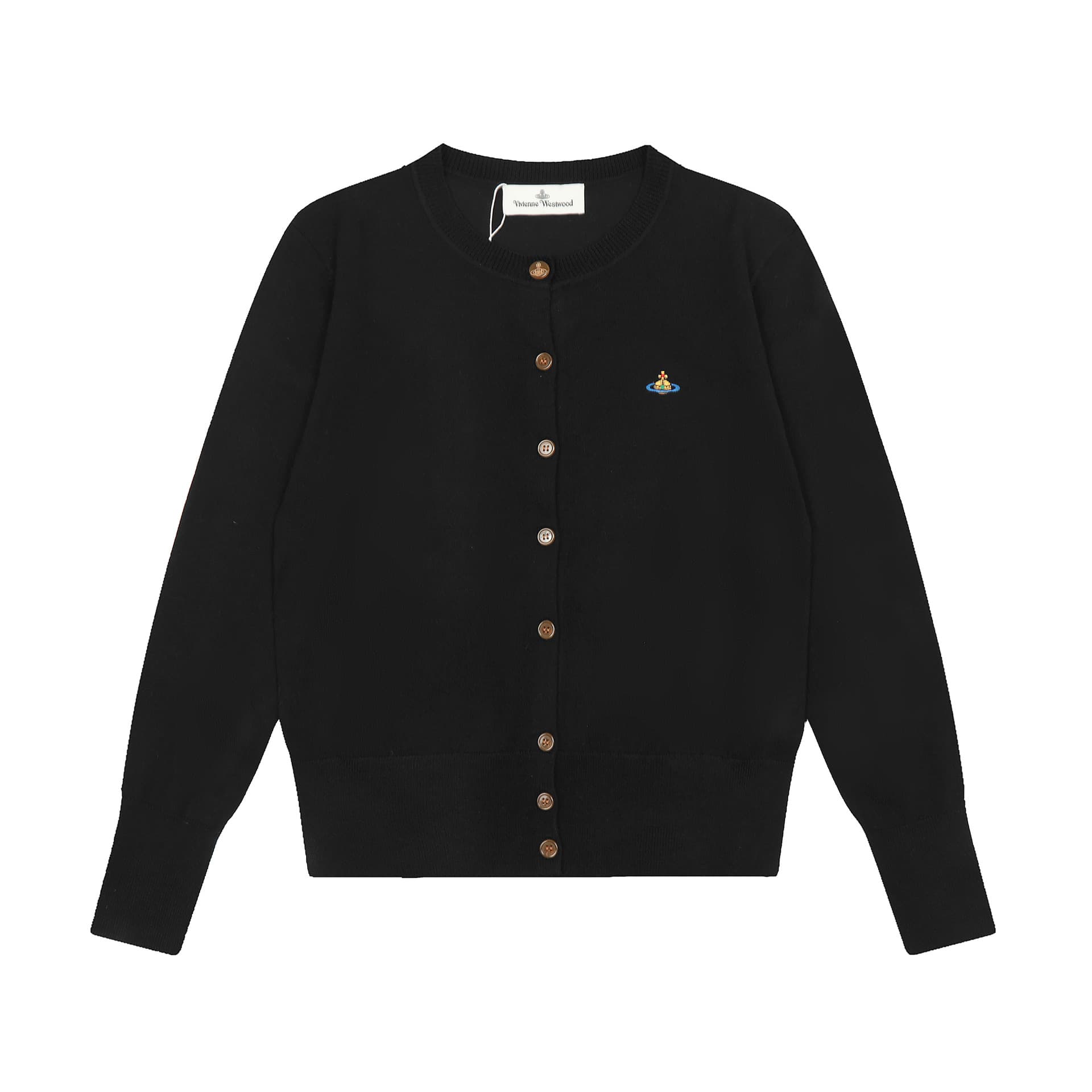 Vivienne West Wood Queen Mother Saturn Alphabet Twist Ms. Wool Blending sweater knitted cardigan 2