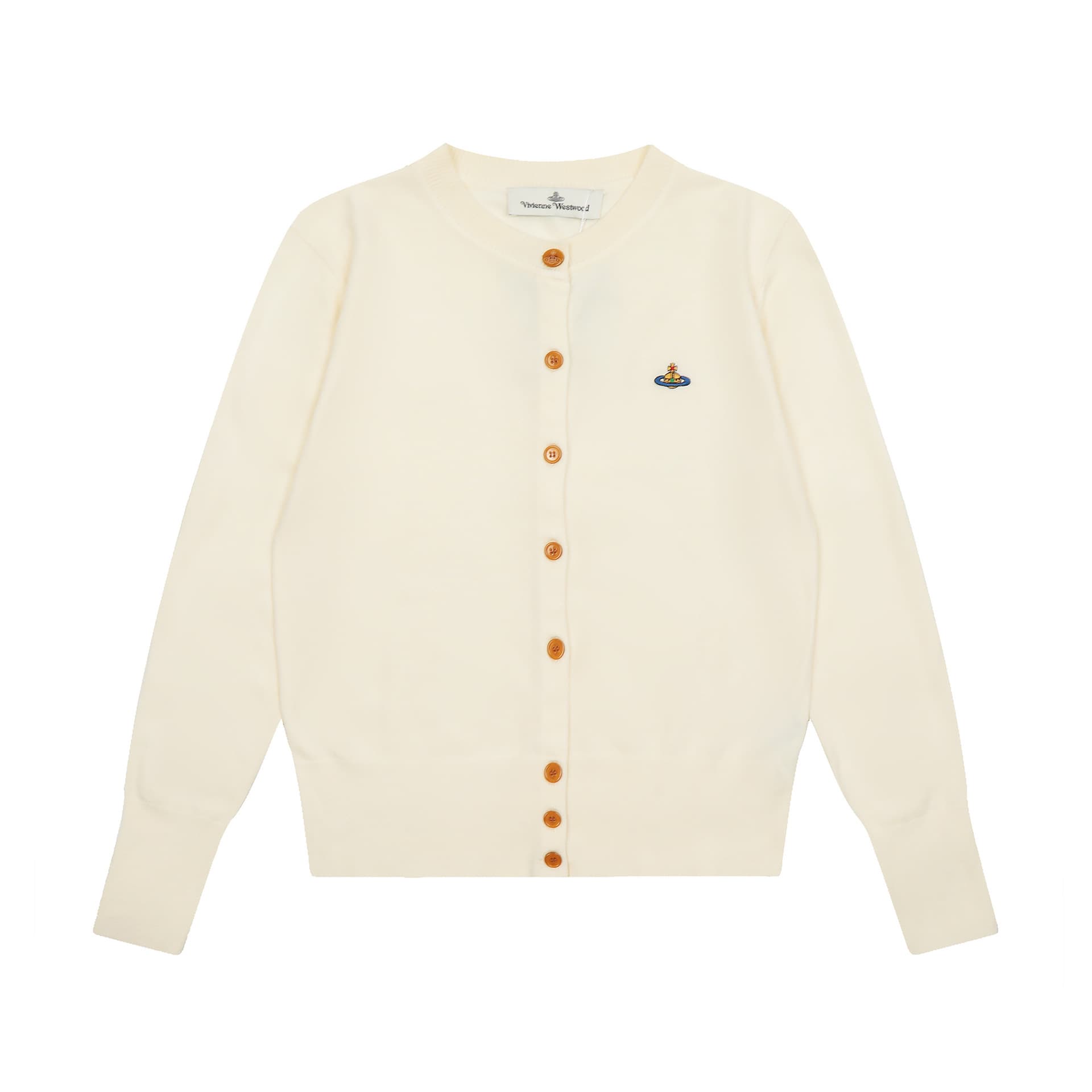 Vivienne West Wood Queen Mother Saturn Alphabet Twist Ms. Wool Blending sweater knitted cardigan 3
