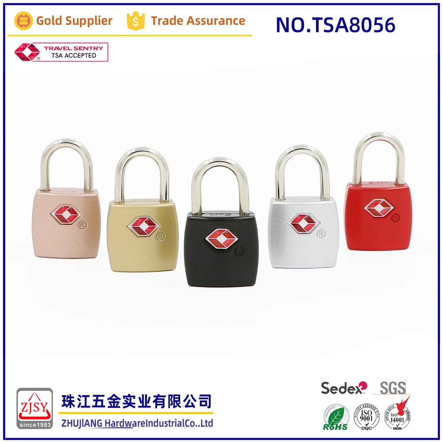 8056 Hanging Lock Customs Lock TSA Code Locking Lock Mid -Hanging Customs Anti -theft Lock Overseas Trade Box Hanging Lock 2