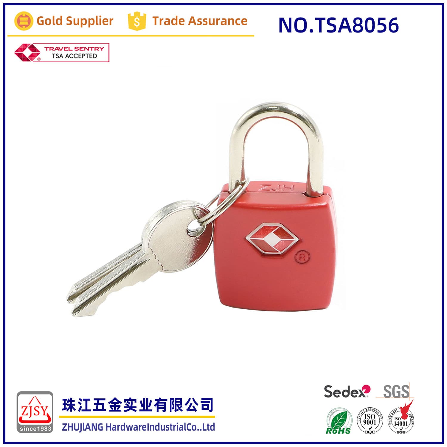 8056 Hanging Lock Customs Lock TSA Code Locking Lock Mid -Hanging Customs Anti -theft Lock Overseas Trade Box Hanging Lock 4
