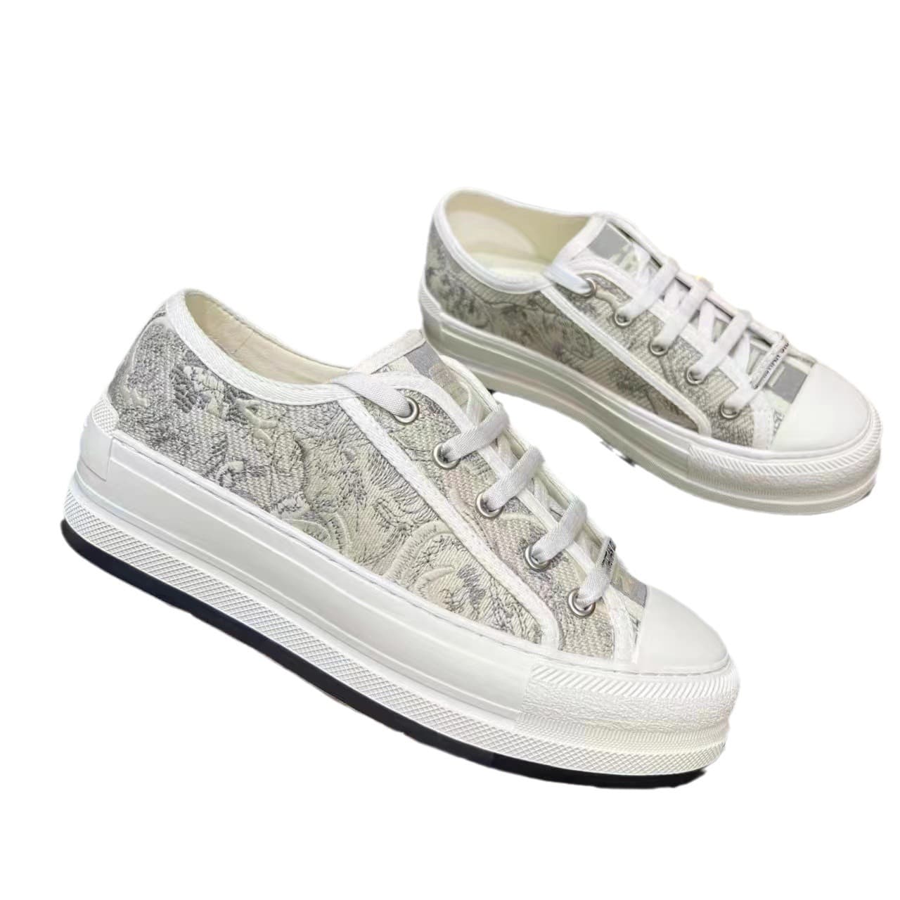 Cloth mesh white shoes for leisure, with embroidery, internet celebrity 5