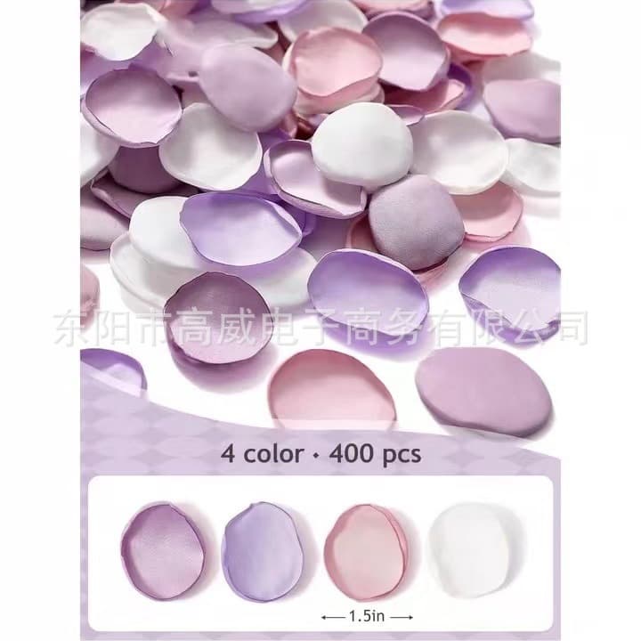 Amazon hot-edged silk rose petals wedding festival party decoration pure handmade simulated petals 400p 2