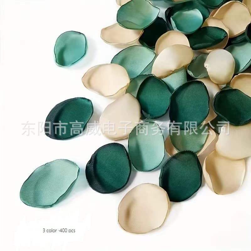 Amazon hot-edged silk rose petals wedding festival party decoration pure handmade simulated petals 400p 4