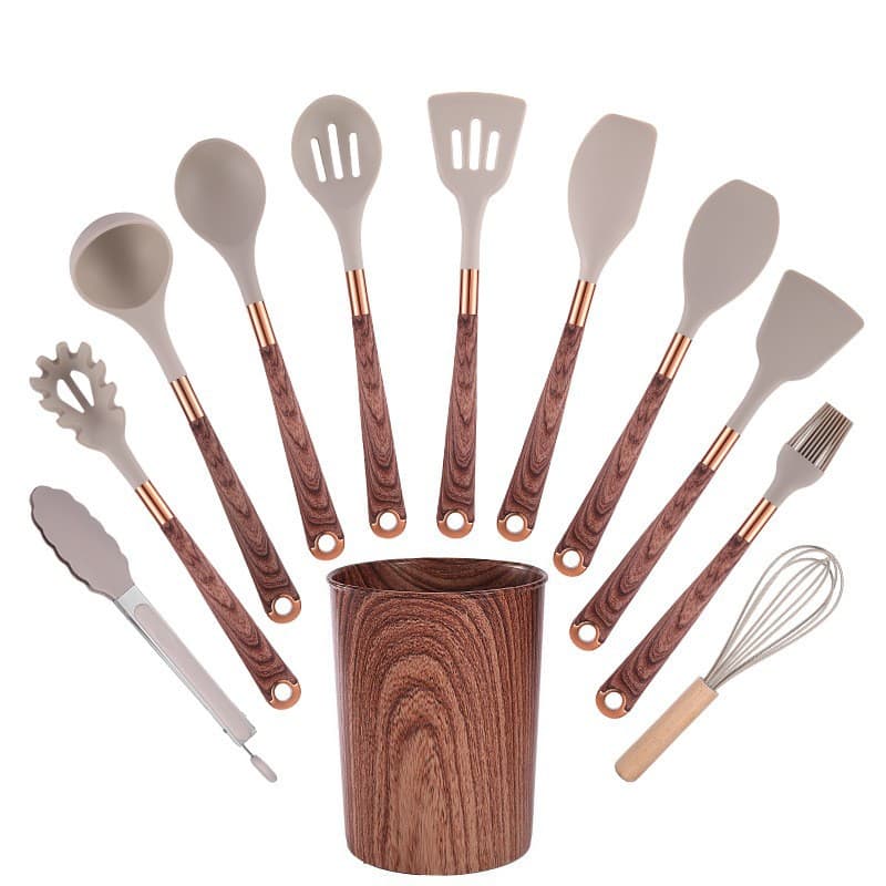 Silicone kitchenware, set, handle, 11 pieces, anti-scald 5