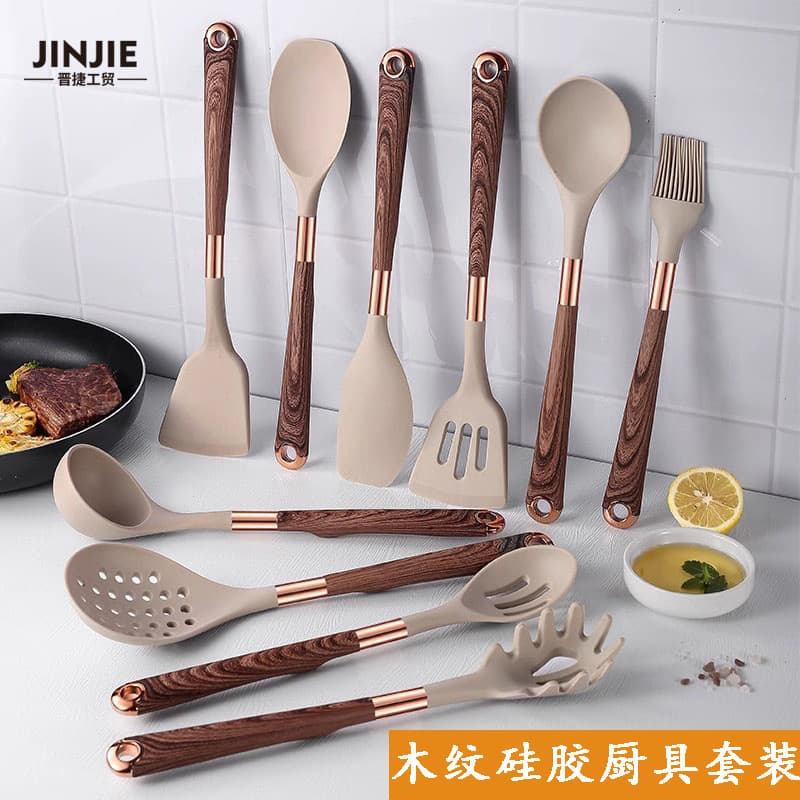 Silicone kitchenware, set, handle, 11 pieces, anti-scald 1