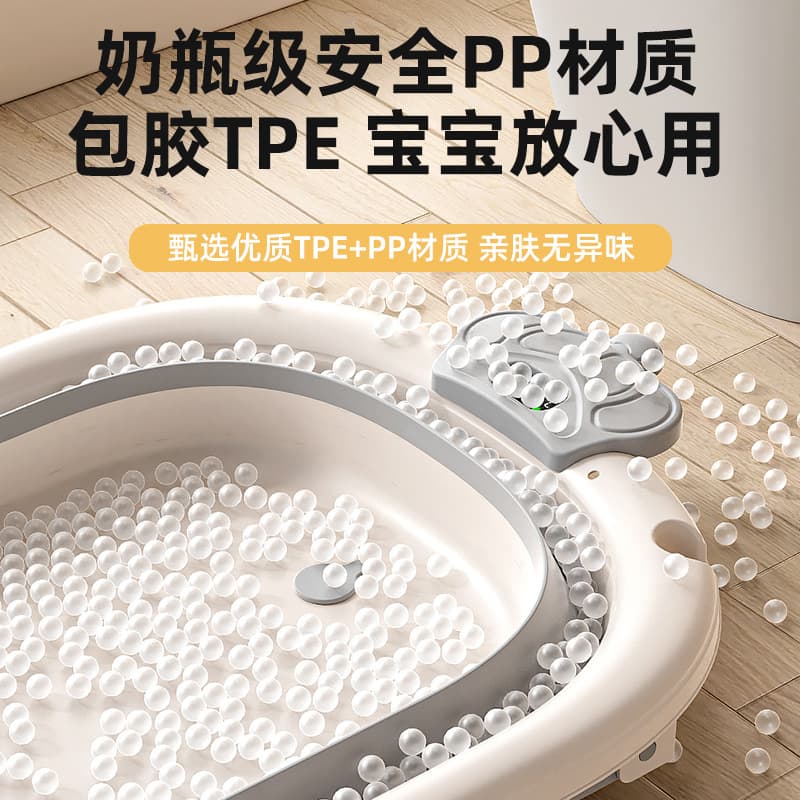 Foldable children's big tub with seat for early age for new born 3